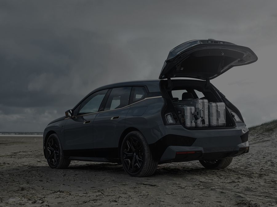 BMW iX with open boot