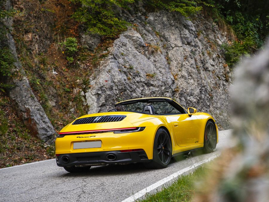 Porsche 911 Cabriolet on a road